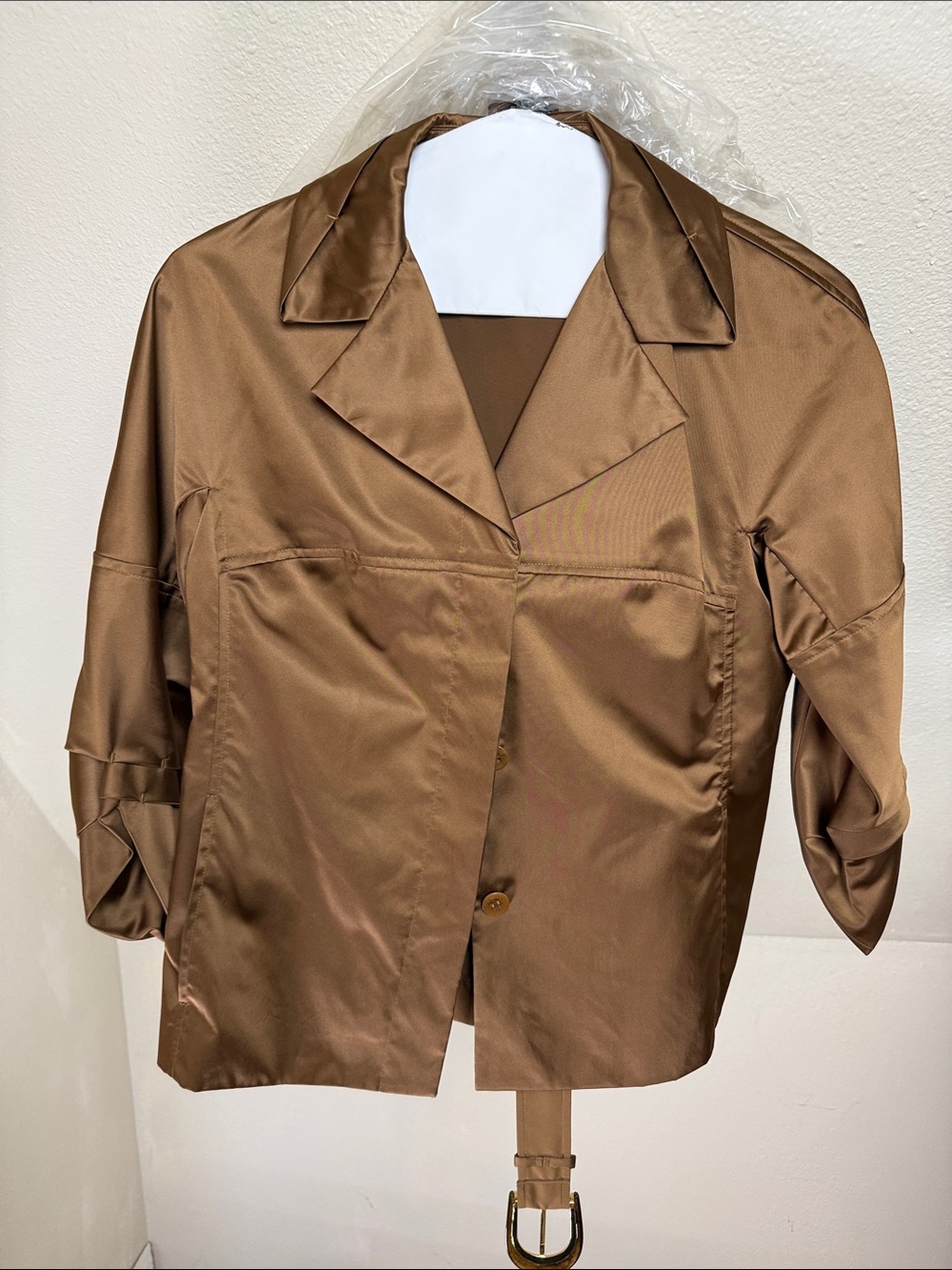 PER SE Belted Top/Jacket Button Front Size 6